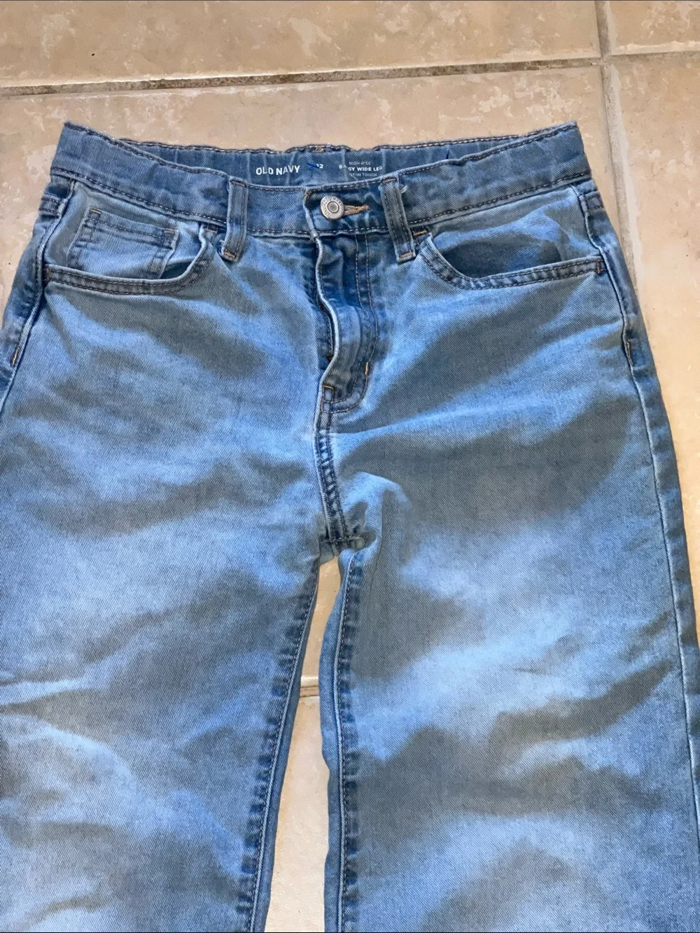 Old Navy Girls High Rise Wide-Leg Jeans